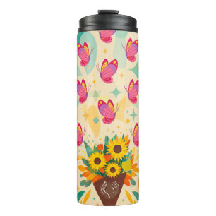 Midden‑Eeuwse Petalflight  Thermosbeker