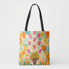 Midden‑Eeuwse Petalflight Tote Bag