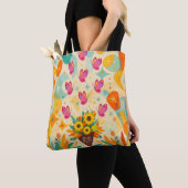 Midden‑Eeuwse Petalflight Tote Bag (Dichtbij)