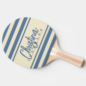 Midden-eeuwse polo banner Capri blauw geschilderde Tafeltennisbatje (Zijkant)