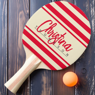 Midden-eeuwse Polo Banner Kersen Plukken Roze Naam Tafeltennisbatje