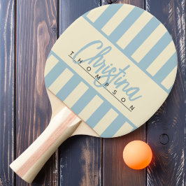 Midden-eeuwse Polo Candy Strepen Lichte Hemel Naam Tafeltennisbatje