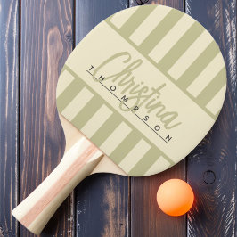 Midden-eeuwse Polo Candy Strepen Stof Salie Naam Tafeltennisbatje