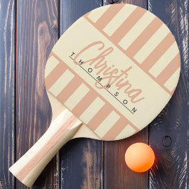 Midden-eeuwse Polo Candy Strepen Zoete Perzik Naam Tafeltennisbatje