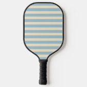Midden-eeuwse polo gestreepte lichte lucht pickleball paddle (Achterkant)