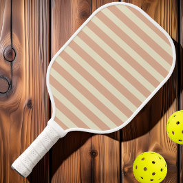 Midden-eeuwse polo gestreepte zoete perzik pickleball paddle