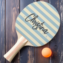 Midden-eeuwse Polo Light Sky Geschilderde Naam Tafeltennisbatje