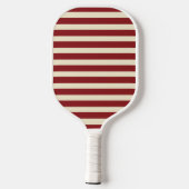 Midden-eeuwse polostreep dieprood cranberryrood pickleball paddle (Achterkant)