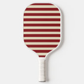 Midden-eeuwse polostreep dieprood cranberryrood pickleball paddle (Voorkant)