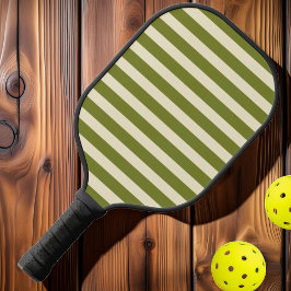 Midden-eeuwse polostreep wilgen groen pickleball paddle