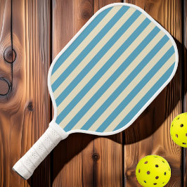 Midden-eeuwse polostrepen Aqua Lucht Pickleball Paddle