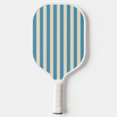 Midden-eeuwse polostrepen Aqua Splash Pickleball Paddle (Achterkant)