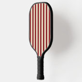 Midden-eeuwse polostrepen diepe cranberry pickleball paddle (Links)