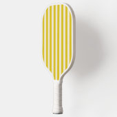 Midden-eeuwse polostrepen donker citroen pickleball paddle (Links)