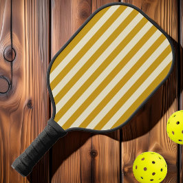 Midden-eeuwse polostrepen Goud Oker Pickleball Paddle