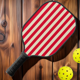 Midden-eeuwse polostrepen kersenplukkersroze pickleball paddle