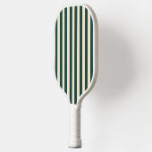 Midden-eeuwse polostrepen saliegroen pickleball paddle (Links)