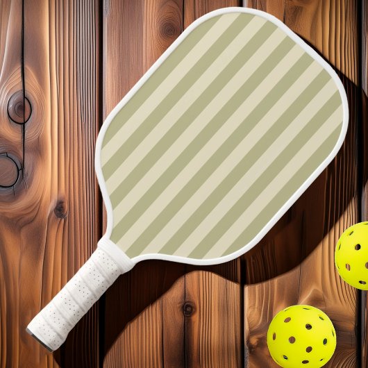 Midden-eeuwse polostrepen stof salie pickleball paddle