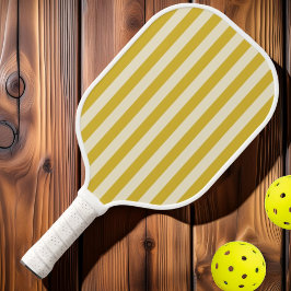 Midden-eeuwse polostrepen verbrande citroen pickleball paddle