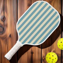 Midden-eeuwse polostrepen warme aqua middag pickleball paddle