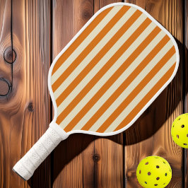 Midden-eeuwse polostrepen warme citrus pickleball paddle