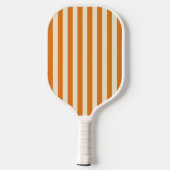 Midden-eeuwse polostrepen warme citrus pickleball paddle (Achterkant)