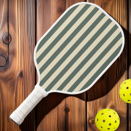 Midden-eeuwse polostrepen warmgrijs pickleball paddle