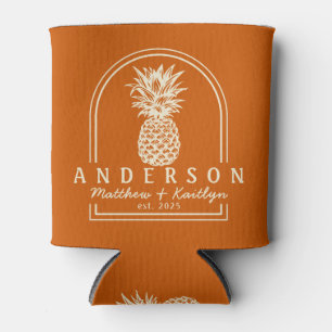 Midden-eeuwse Pompoen Ananas Trouwboog & Naam Blikjeskoeler