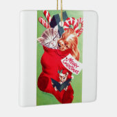 midden-eeuwse prachtige Baby Puppy Kitten Keramisch Ornament (Rechts)