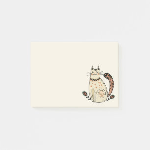 Midden eeuwse Retro Kitty Kat Post-it® Notes