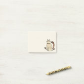 Midden eeuwse Retro Kitty Kat Post-it® Notes (Op bureau)