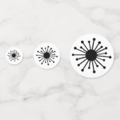 Midden-eeuwse Retro Starburst Confetti (Achterkanten)