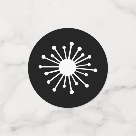 Midden-eeuwse Retro Starburst Confetti (Kleine voorkant)