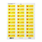 Midden-eeuwse Retro Starburst Etiket (Full Sheet)