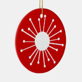 Midden-eeuwse Retro Starburst Keramisch Ornament (Rechts)