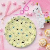 Midden-eeuwse Retro Starburst Papieren Bordje (Feest)