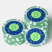 Midden-eeuwse Retro Starburst Pokerchips (Opstapeling)
