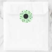 Midden-eeuwse Retro Starburst Ronde Sticker (Tas)