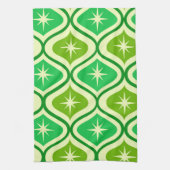 Midden-eeuwse retro-sterrenbeelden op groen ogeenp theedoek (Verticaal)