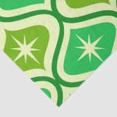 Midden-eeuwse retro-sterrenbeelden op groen ogeenp tissuepapier (Detail)