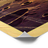 Midden-eeuwse Sci-Fi Space Travel Illustrati Poster (Hoek)