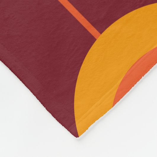 Midden-eeuwse Starbursts Patroon op Retro Cirkels Fleece Deken (Hoek)