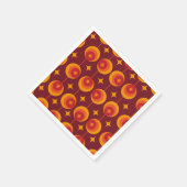 Midden-eeuwse Starbursts Patroon op Retro Cirkels Servet (Hoek)