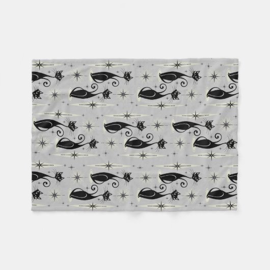 Midden-eeuwse stemming over Bleek grijs Fleece Deken (Voorkant (Horizontaal))