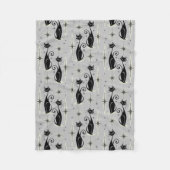 Midden-eeuwse stemming over Bleek grijs Fleece Deken (Voorkant)