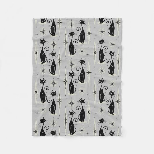 Midden-eeuwse stemming over Bleek grijs Fleece Deken (Voorkant)