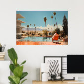 Midden-eeuwse stijl Palm Springs Poster (Thuiskantoor)