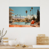Midden-eeuwse stijl Palm Springs Poster (Keuken)