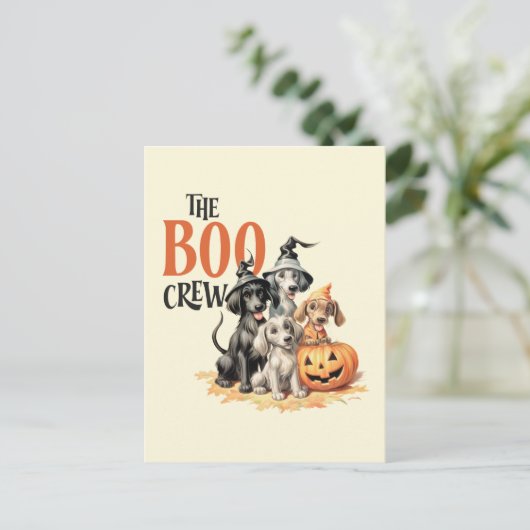 Midden-eeuwse stijl "The Boo Crew" Briefkaart (Staand voorkant)