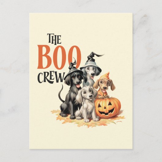 Midden-eeuwse stijl "The Boo Crew" Briefkaart (Voorkant)